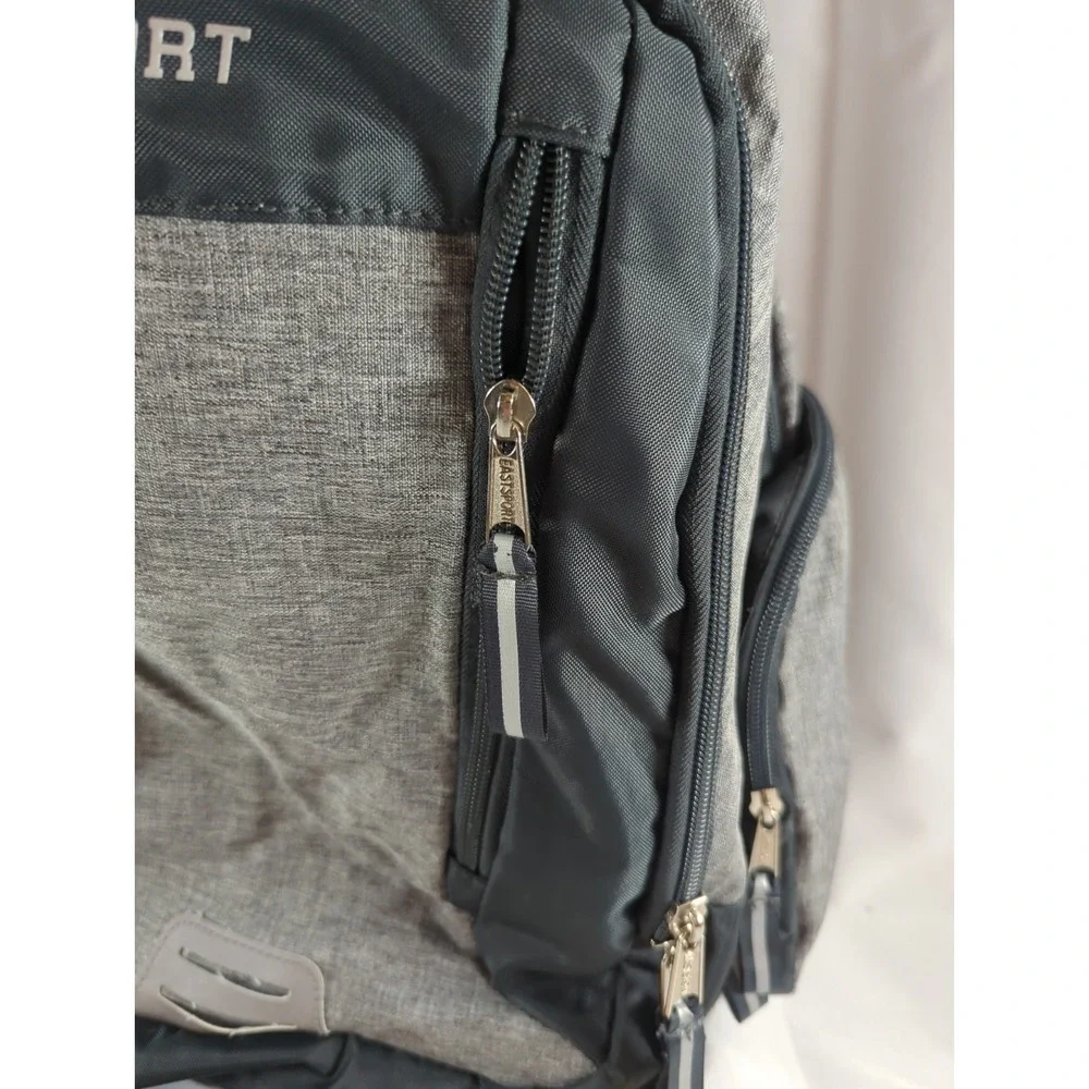 Eastsport Expandable Backpack Unisex Gray And Black